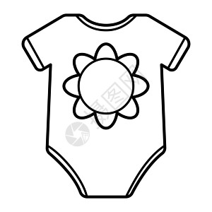 细线婴儿服装图标图片