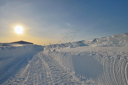 格陵兰日落景观图片
