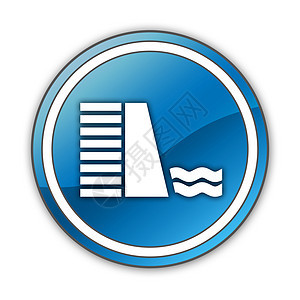 图标 按钮 立方图大坝防洪发电绿色拱坝指示牌纽扣河流插图供水重力坝背景图片