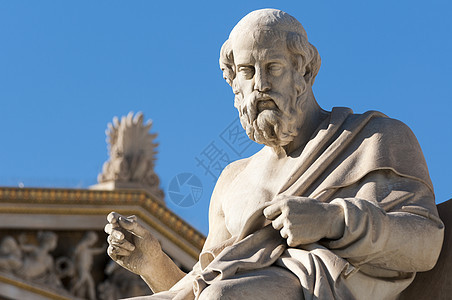 经典柏拉图雕像教育天空思考旅游雕塑旅行思维历史性艺术品主义图片