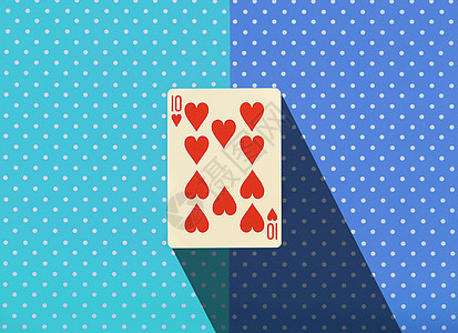 带有彩色顶部背景的扑克牌矩形桌面正方形扑克边框几何学艺术插图刷子红色图片