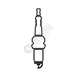 火花塞黑色图标燃料技术火花电压汽车车辆电气力量电极发动机图片