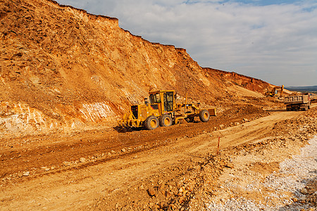 道路改造机器平地机力量建筑柏油振动橙子运输搬运工土地图片