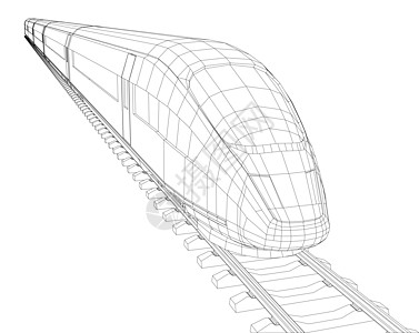 火车大纲矢量海报运输创新技术引擎艺术铁路速度多边形3d图片