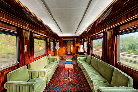 豪华老旧火车车厢运输铁路历史座位机车车皮乘客窗户地面椅子图片
