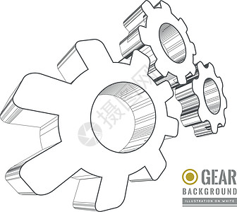 齿轮示意图矢量图运动工程合作团队机器技术机械车轮传播旋转图片