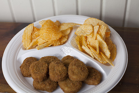 鸡蛋卷饼和土豆薯片掘金家禽面糊油炸午餐食物小吃育肥筹码山脊图片