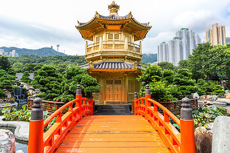 香港公园建筑旅行文化旅游金子花园宝塔寺庙石头图片