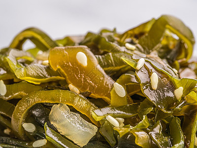 海带沙拉 昆布美食杂草植物种子饮食芝麻食物藻类沙拉草本植物图片