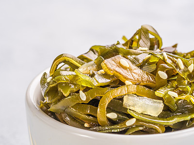 海带沙拉 昆布海鲜海藻藻类叶子节食纠纷种子草本植物沙拉食物图片