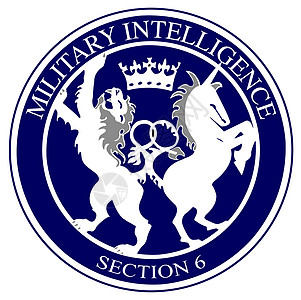 MI6 Logo 按键绘画军情六处纽带英语插图间谍图片