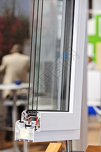 窗口的 PVC 配置文件合金白色复合材料展览螺丝塑料警告质量框架建筑学图片