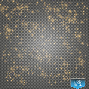 矢量金色亮片波图 透明背景上孤立的金星尘埃痕迹闪闪发光的颗粒漩涡魔法火花曲线流星粒子海浪灰尘奢华尾巴图片