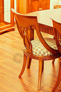 厨房椅子模型家具白色座位风格塑料绿色棕色桌子木头装饰图片