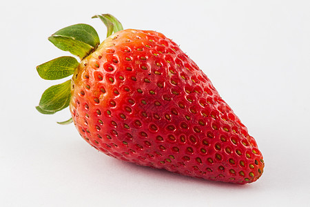白色背景的草莓水果红色甜点果汁树叶浆果绿色叶子饮食蔬菜图片