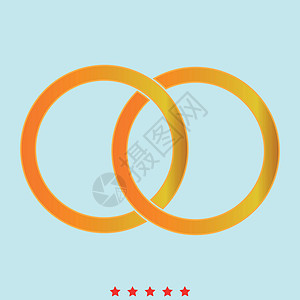 两枚紧凑的结婚戒指图片