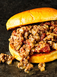 美洲马虎汉堡汉堡球衣包子地面面包牛肉食物垃圾图片