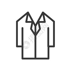 衬衫办公室制服矢量线 ico项目衣服网络裙子男人阴影衣领插图人士圆圈图片