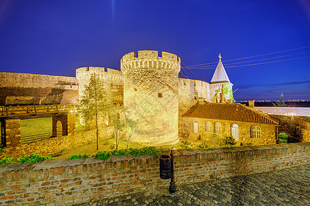 贝尔格莱德堡垒和Kalemegdan公园全景首都天空文化蓝色景观旅行旅游游客天际图片