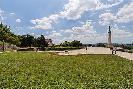 贝尔格莱德堡垒和全景观旅游色彩游客地标观光天际全景文化历史橙子图片