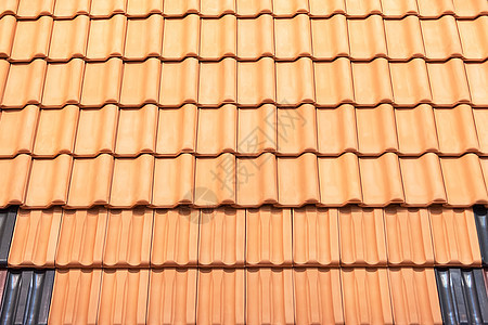 红瓦材料屋顶房子红色黏土背景图片