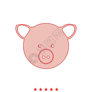 猪头是图标背景图片