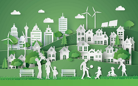 生态与世界环境大地球建筑创造力家庭生物学绿色回收风车城市房子图片
