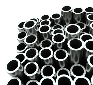 三维钢管堆叠式钢管库存生产经济圆柱贮存3d工厂金属管道管子图片