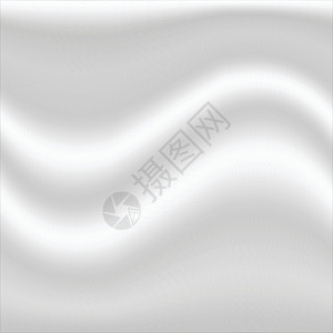 白色丝绸织物纹理皱巴巴的 纺织背景 韦克托窗帘奢华风格编织运动插图波纹流动曲线材料图片
