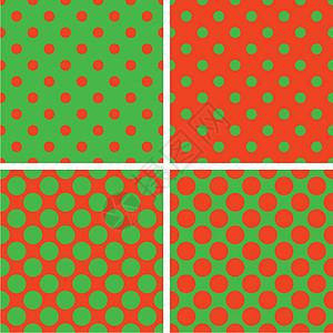 红盘和绿色矢量模式图片