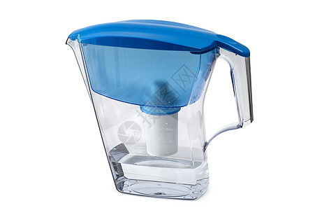 水过滤器液体塑料投手健康家庭蓝色背景图片