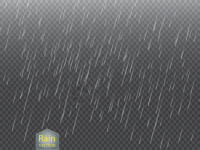 雨透明模板背景 落水滴纹理 方格背景下的自然降雨风暴墙纸雨量瀑布天空液体下雨气候行动雨滴图片