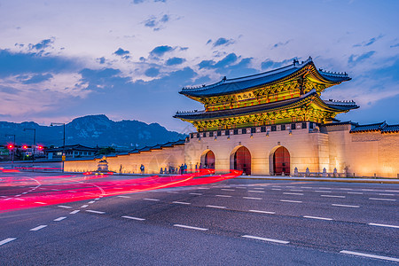 南韩首尔的庆博京贡宫殿地标皇家历史城市旅行建筑图片