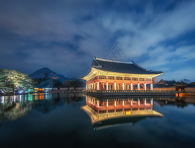 南韩首尔的庆博京贡宫殿花园建筑旅行地标历史城市建筑学图片