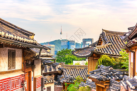 韩国首尔的村旅行建筑城市房子村庄图片