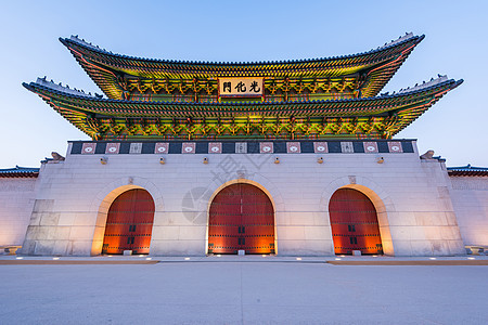 韩国 南韩首尔京边的庆博金刚宫殿城市游客旅行花园寺庙地标吸引力建筑学历史建筑图片