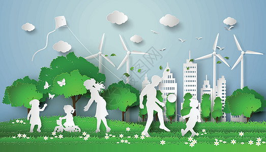 ec剪纸生态环境城市创造力建筑回收世界地球绿色活力图片
