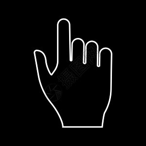 指着手 这是图标手指行动感官电脑互联网拇指按钮光标技术适应症背景图片