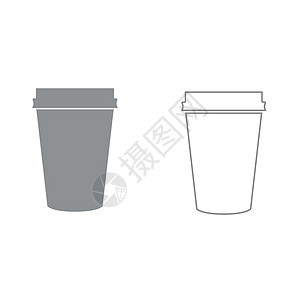 纸咖啡杯是图标图片