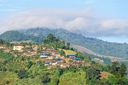 山上的小村落建筑文化旅游爬坡社区国家小屋农村环境土井图片
