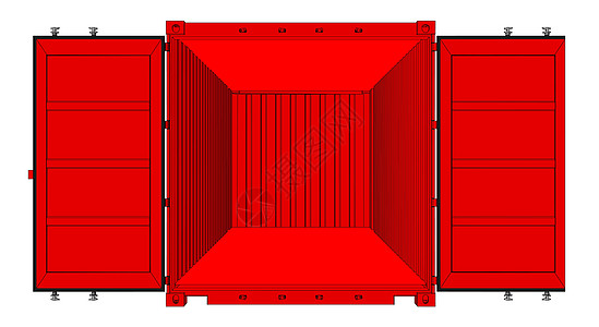 红货集装箱矢量货物血管送货船运贮存出口货运盒子工业仓库图片