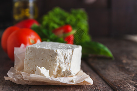 奶酪 乳酪和新鲜蔬菜 生菜 番茄 黄瓜奶制品宏观产品沙拉小吃美食胡椒牛奶山羊早餐图片