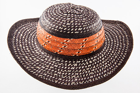 来自哥伦比亚的传统帽子甘蔗编织文化边帽橙子草帽工艺品带子手工图片