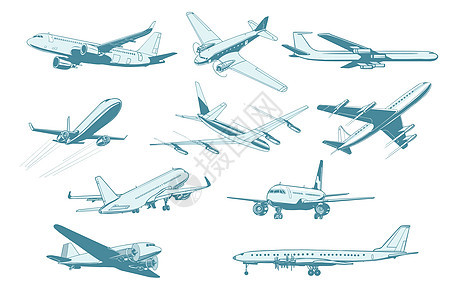 白色背景的空中运输隔离装置机架飞机图片