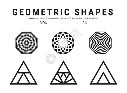 通用几何形状系列材料横幅三角形星星作品白色宇宙标题海报圆圈图片