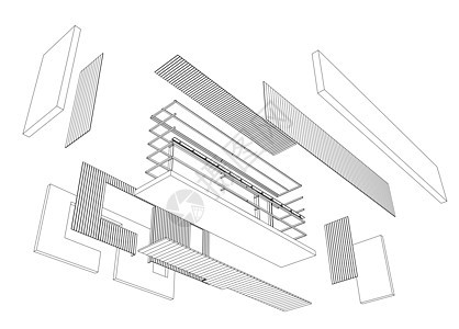 阳台的建筑师 3d 图建筑住房房间建筑学公寓绘画项目住宅图片