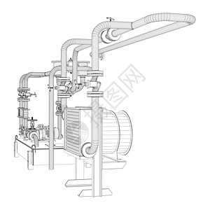 石油泵的无线框架工业设备引擎软管化学品设施工厂植物发电机配件活力气体图片