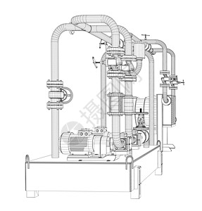 石油泵的无线框架工业设备楼梯活力发动机发电机管子金属工程资源阀门配件图片