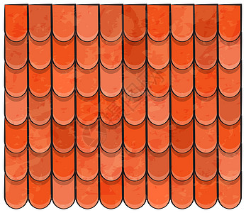 屋顶瓦片纹理美丽的横幅墙纸设计 illustrati黏土卵石房子陶瓷橙子插图建筑制品材料建筑学图片