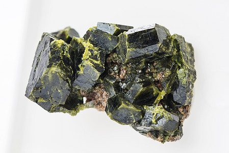 绿色上皮土晶体宝石硅酸盐宏观石头标本矿石样本水晶科学岩石图片